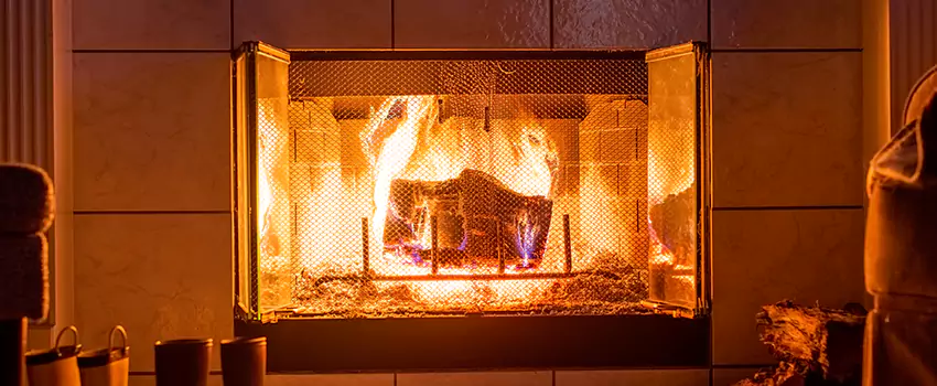 Mendota Hearth Landscape Fireplace Installation in New Britain, Connecticut
